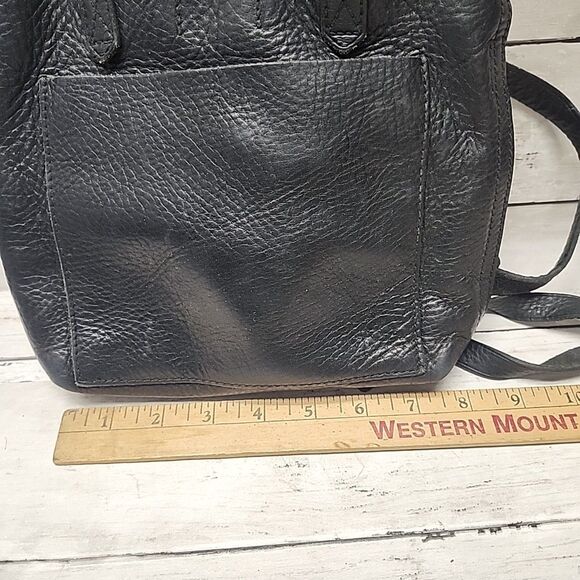 Madewell Transport Black Leather Small Tote Bag Handle and Crossbody Straps - Picture 4 of 10